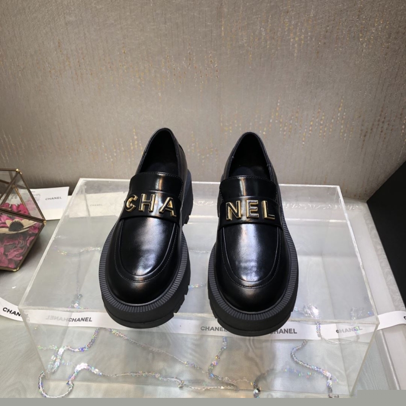 Ch*el leather shoes